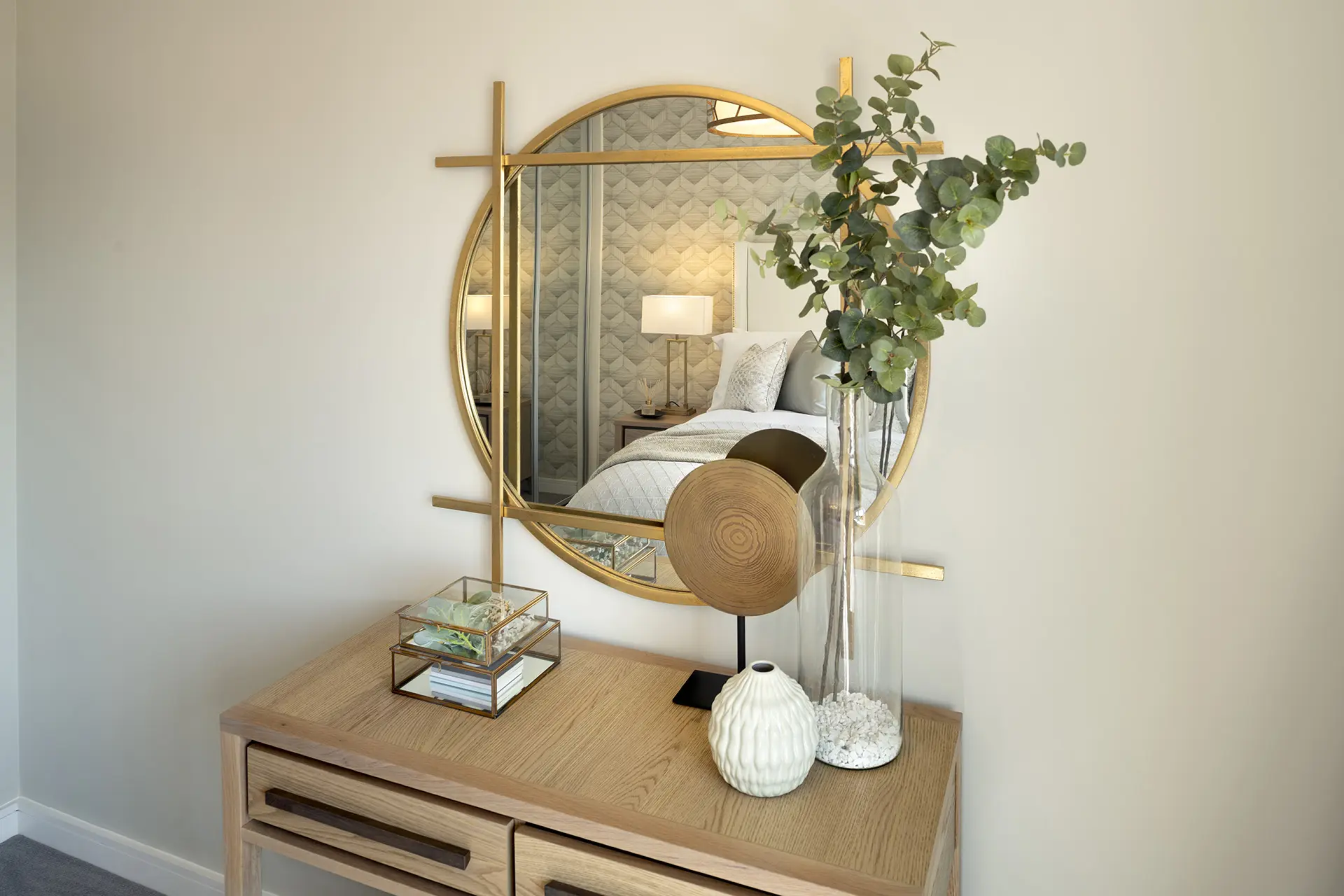 a mirror on a table