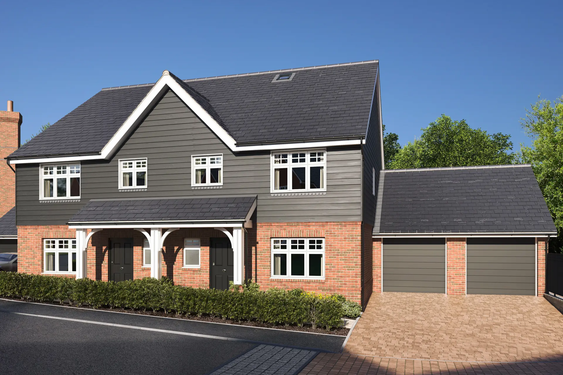 a house with a driveway and a driveway